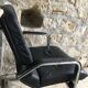Ahrend Cirkel cantilever recliner desk - black leather - late 20th century