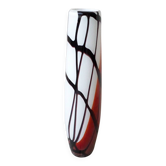 Vase en verre multicolore