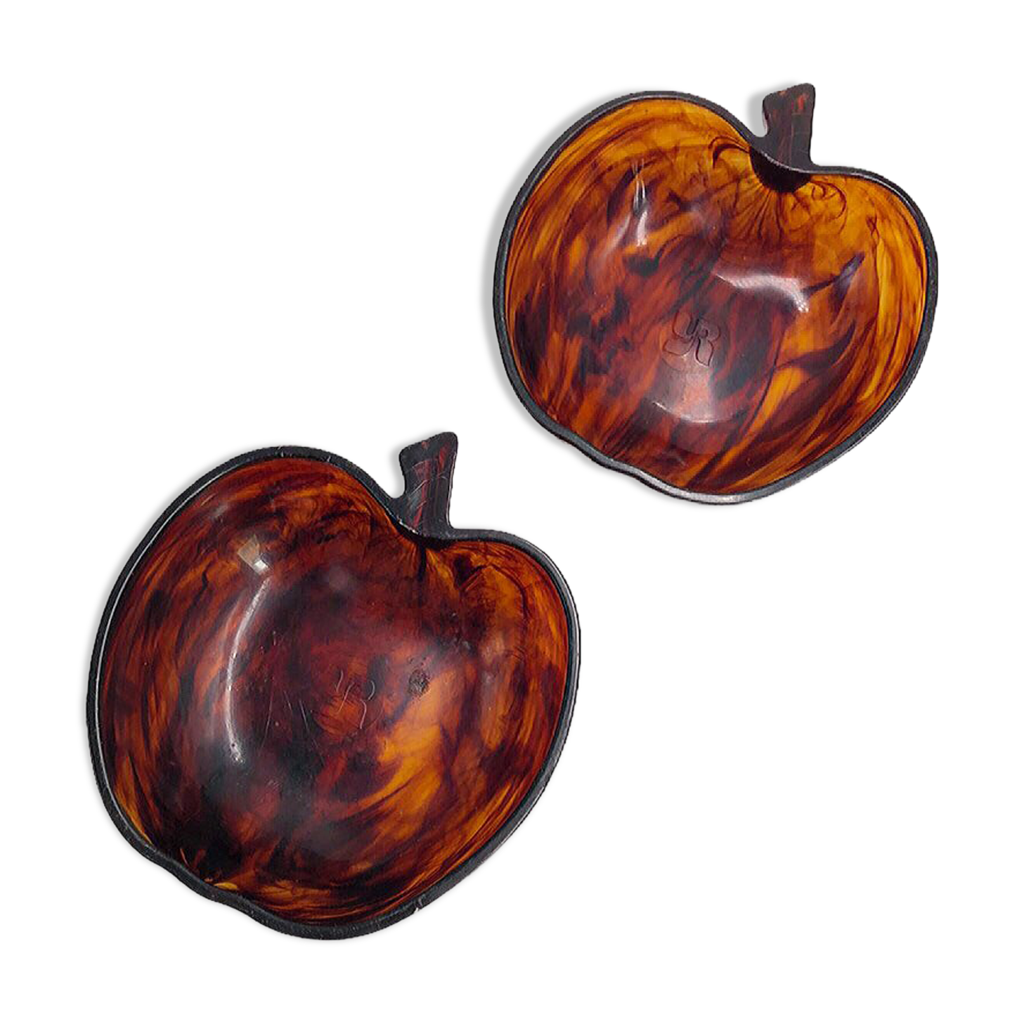 Two vintage apple bowls