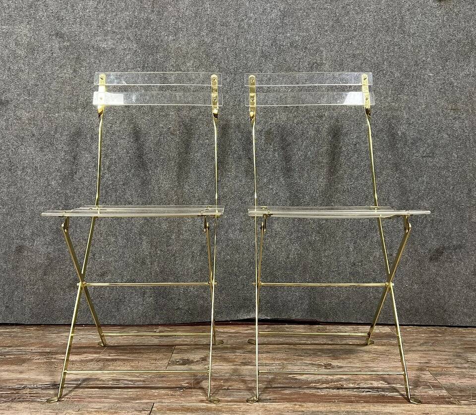 The invisibles: pair of folding chairs by Yonel LEBOVICI and Bernard Berthet