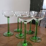 Set of 6 stemmed glasses for white wine from Alsace