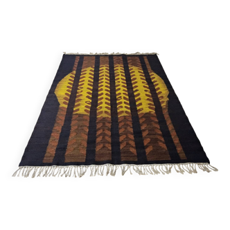 Vintage wool design kilim rug Maria Janowska (Zachód) sundown