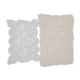 Set of 2 handmade old doilies