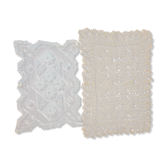 Lot de 2 napperons anciens faits main