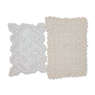 Set of 2 handmade old doilies