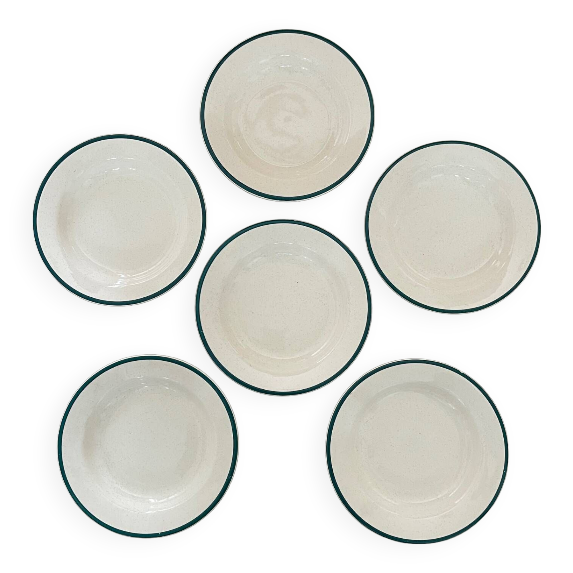 6 earthenware soup plates