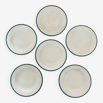 6 earthenware soup plates