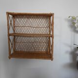 Rattan shelf