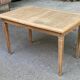 Louis XVI dining table renovated in raw wood from the 19th century