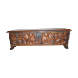 Solid oak chest