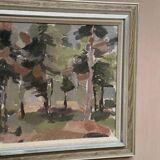 Original Swedish Oil on Canvas – “Pine Forest” by Jan Dahlin – Dated 1959