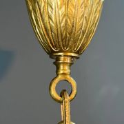 Important bronze chiseled chandelier in Louis XVI style with 8 light arms by Lucien Gau.