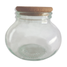 Round thick glass jar