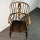 Chair, Windsor Low Back armchair in elm, England, 19th century