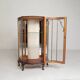 English Art Deco display cabinet on ornate legs, 1930s