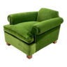 Green Velvet Club Armchair, 1940s
