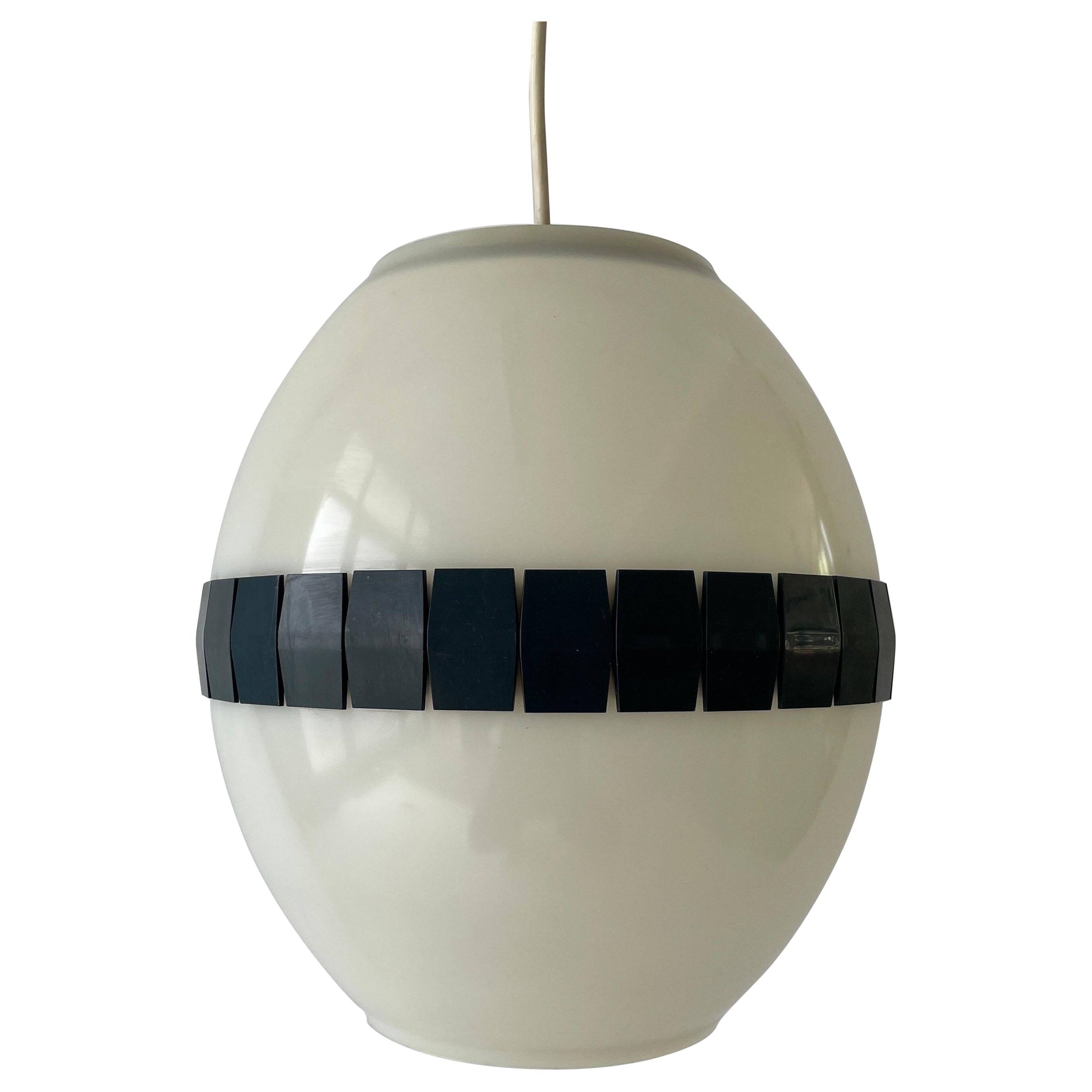Plexiglass ceiling light in the shape of an egg, 1960s, Italy