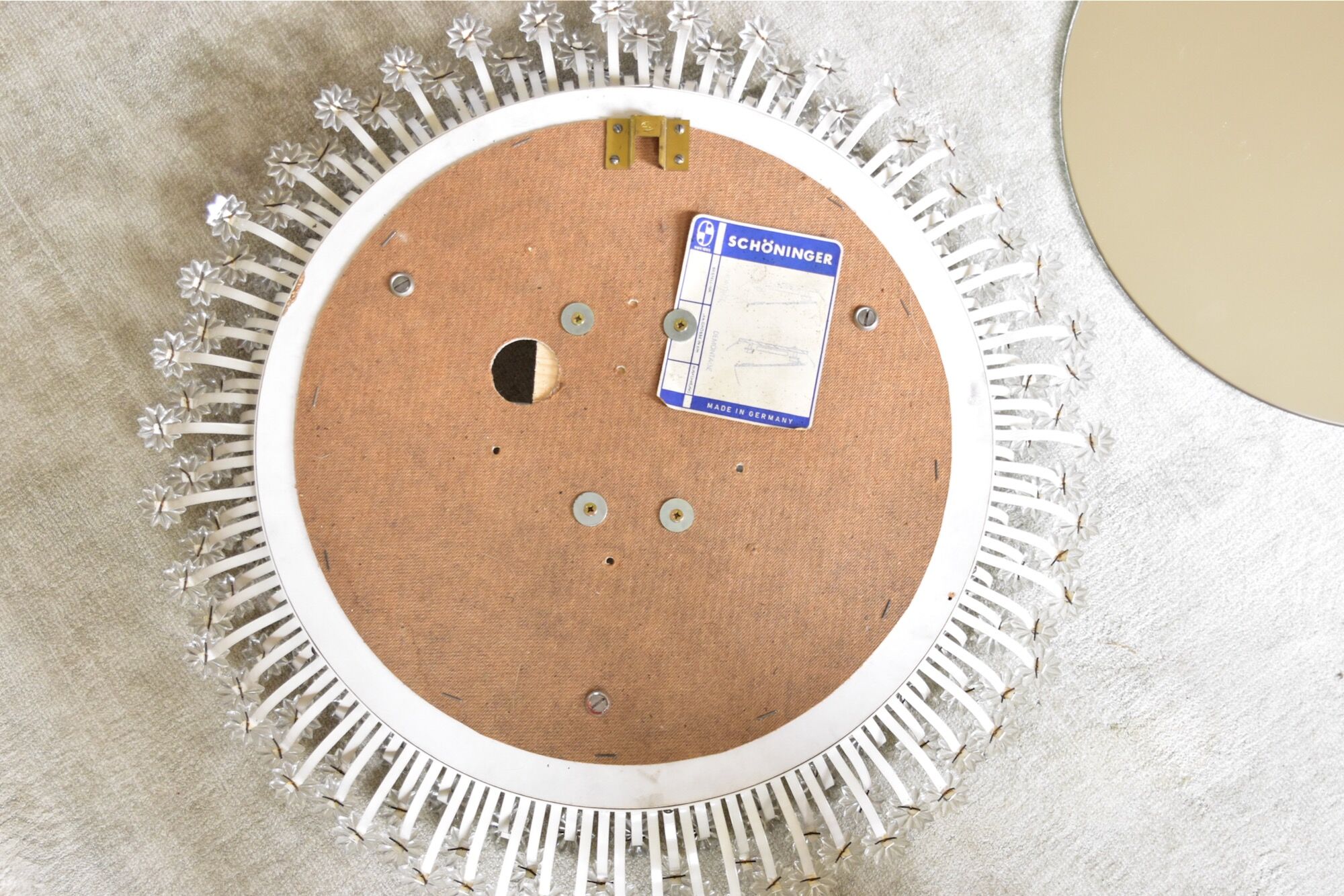 Round Backlit Mirror by Emil Stejnar for Rupert Nikoll Austria 1950s 58cm