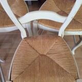 Set of 5 chairs in cerused oak