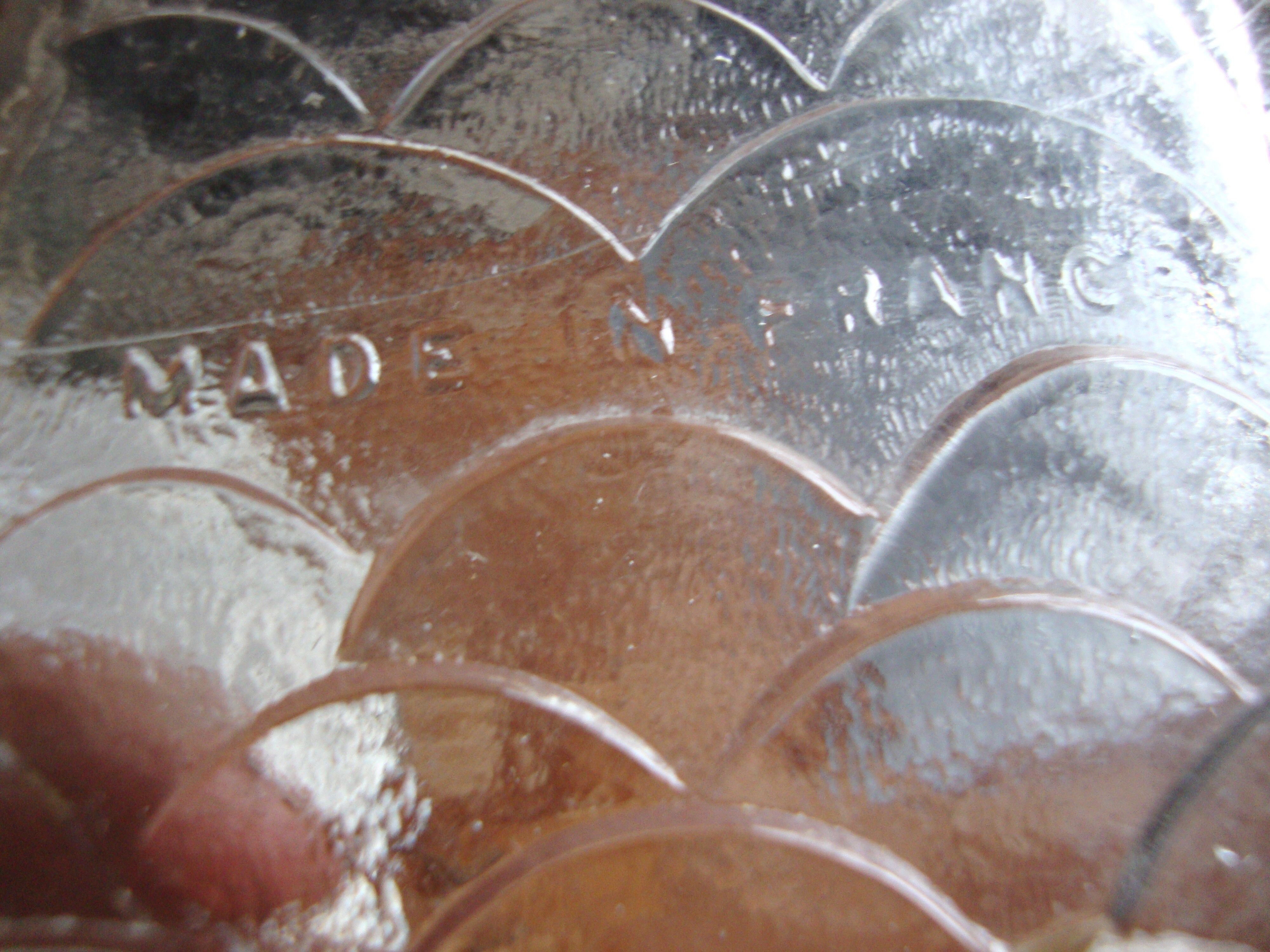 Pair of vintage glass ravier