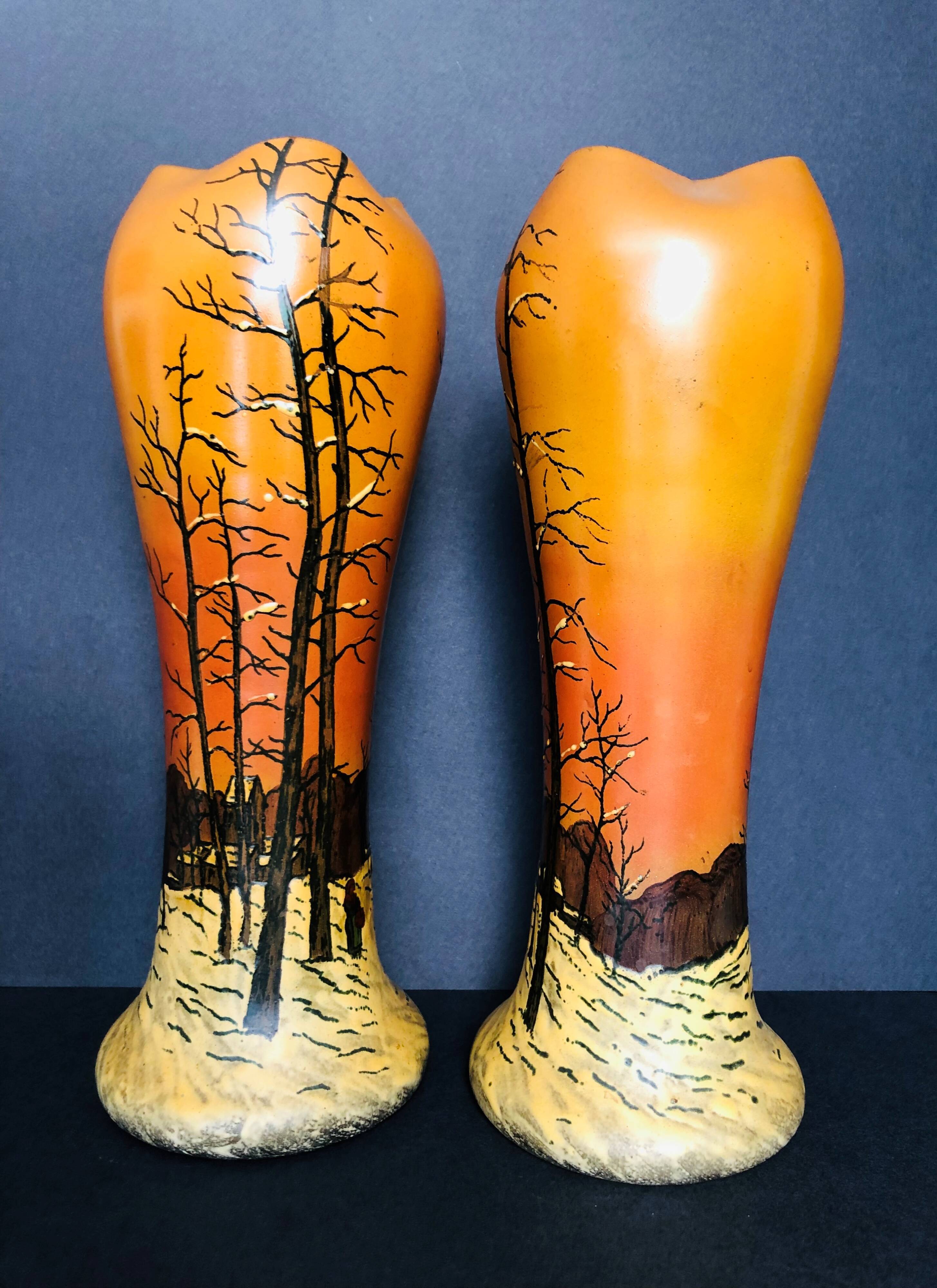 Paire de vases art nouveau