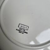 12 Assiettes Digoin à fleurs marron