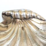 Large shell dish in silver plated