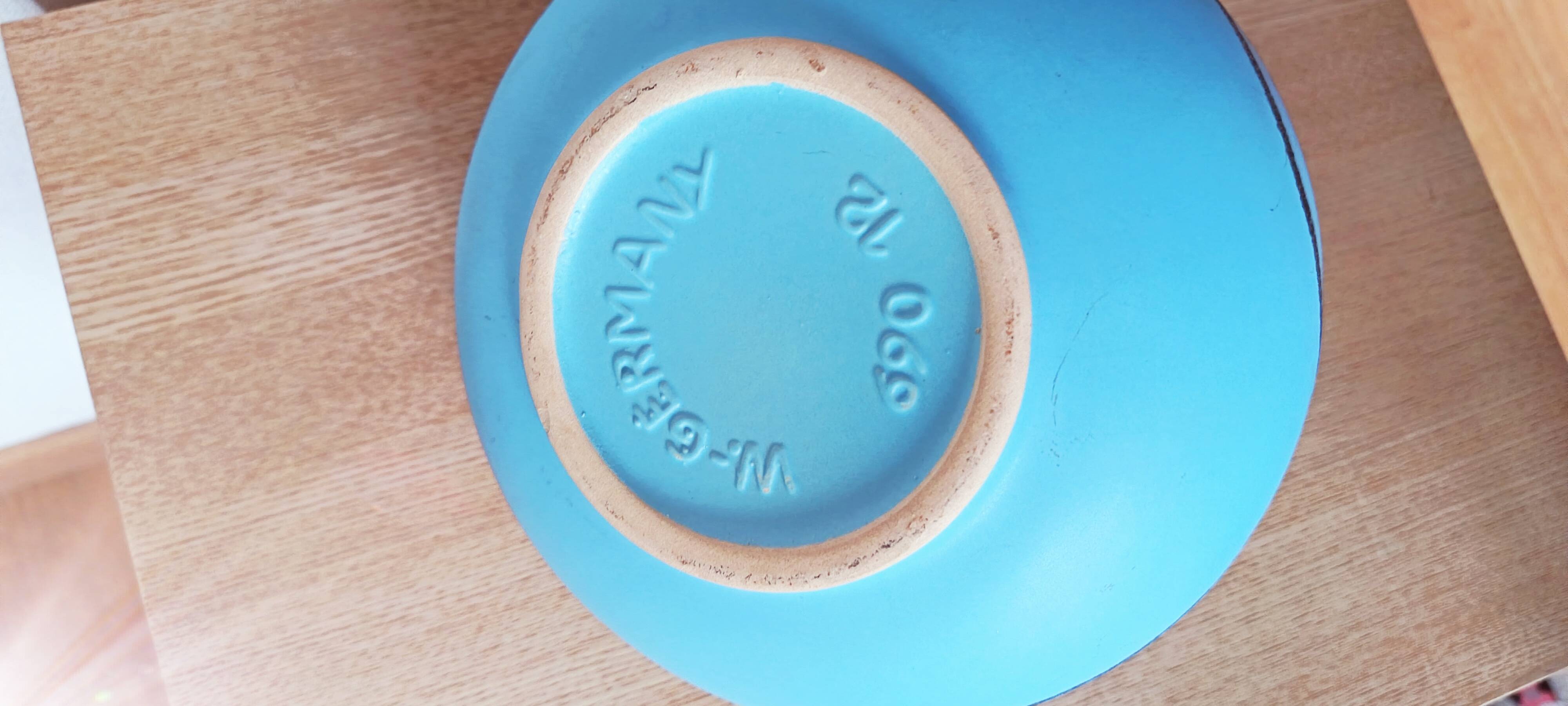 Vintage ceramic ball vase West Germany 1960s