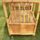 Auxiliary bar cabinet in natural bamboo with glass top - 1960s