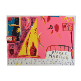 Pierre mabille, galerie l'œil écoute, 1988. original exhibition poster