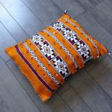 Moroccan kilim cushion orange