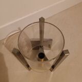 Applique en laiton et verre de Gaetano Scolari 1960