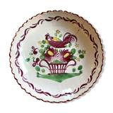 Plat creux Les Islettes faïence de l’Est  19e siècle
