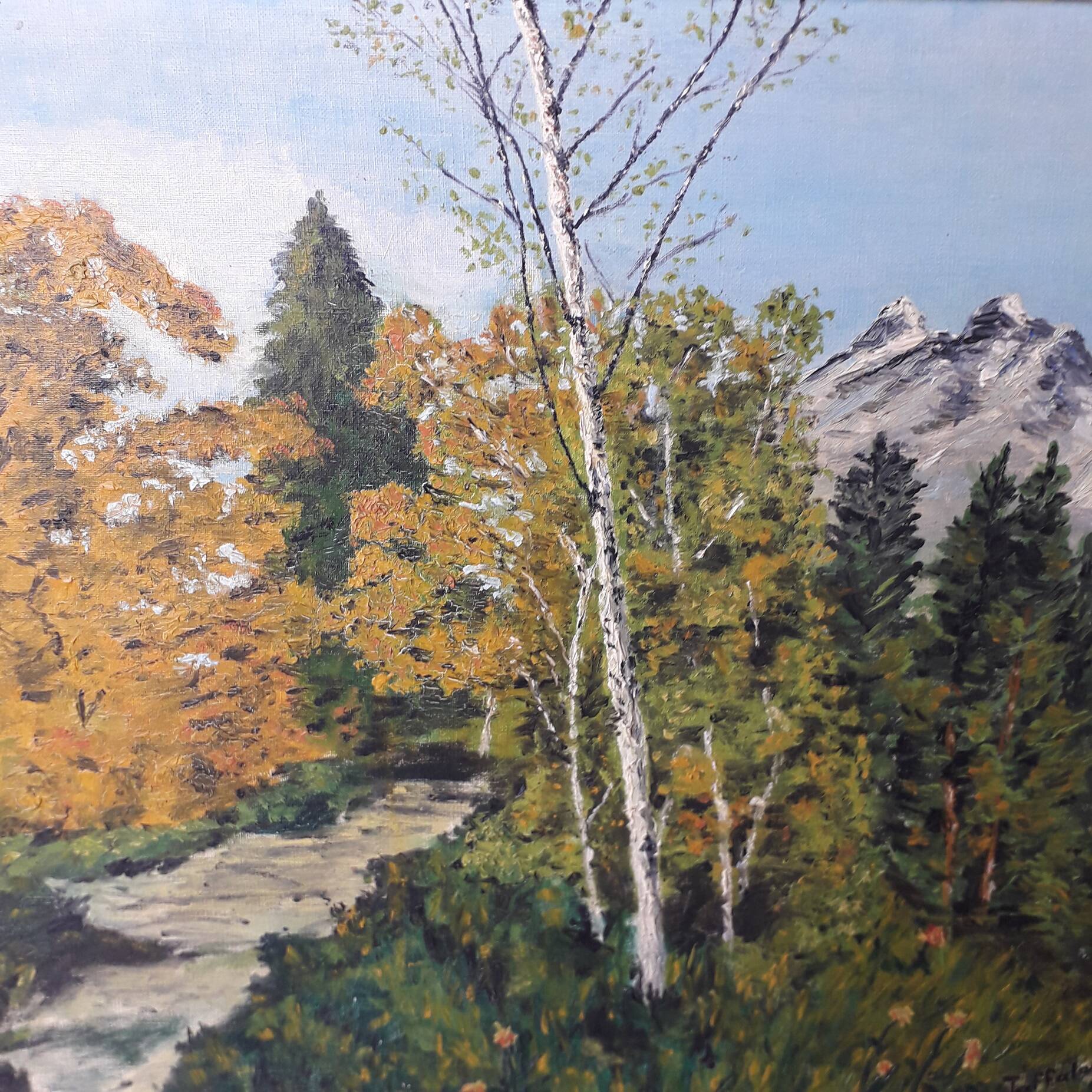 Oil painting landscape