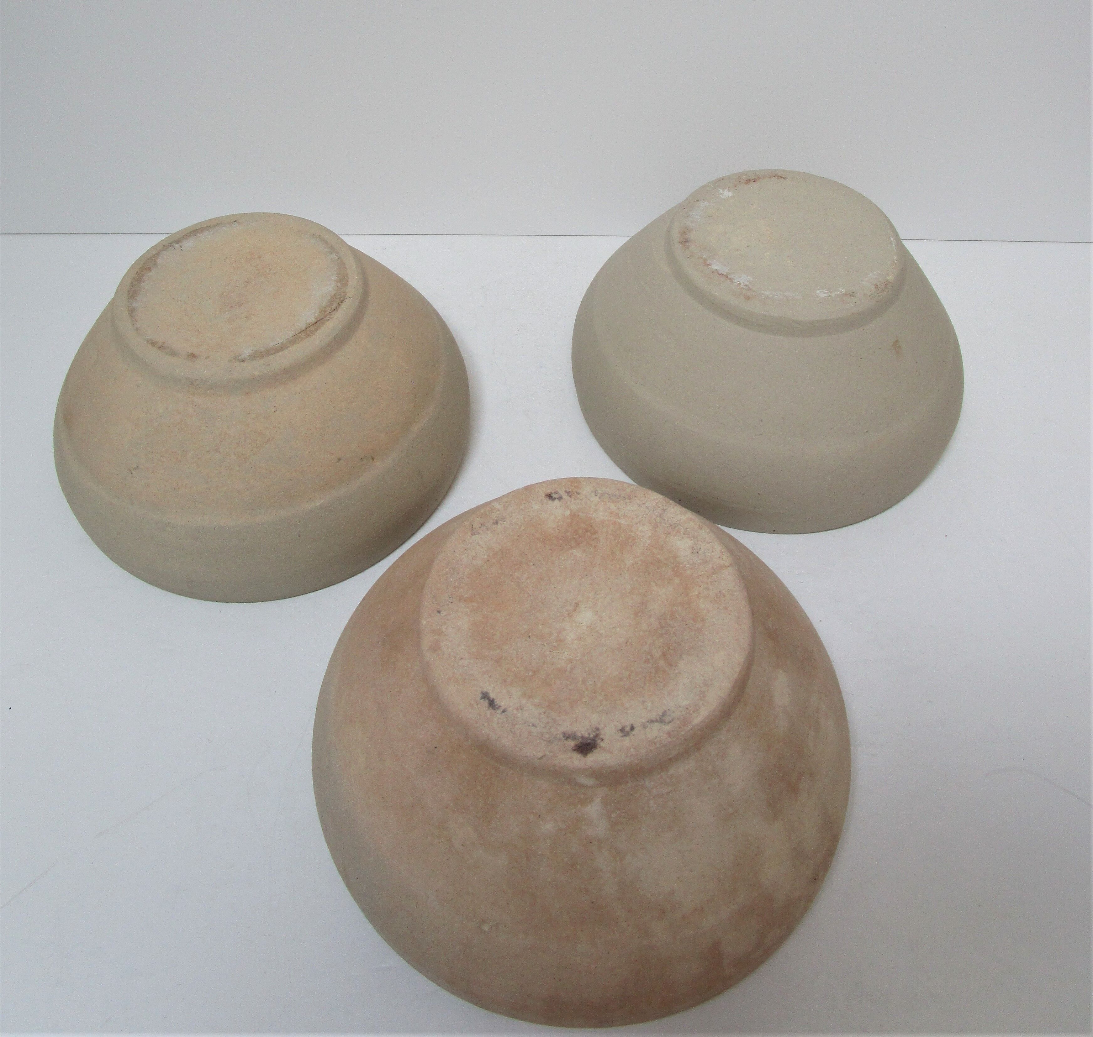 Three ceramic bowls