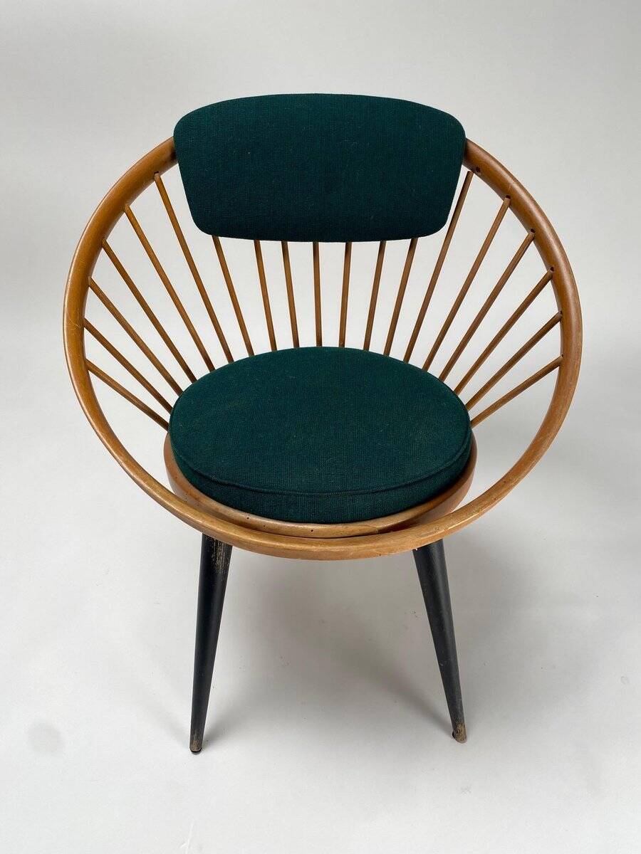 Fauteuil rond attribué à Yngve Ekström pour Swedese, Suède, années 1960