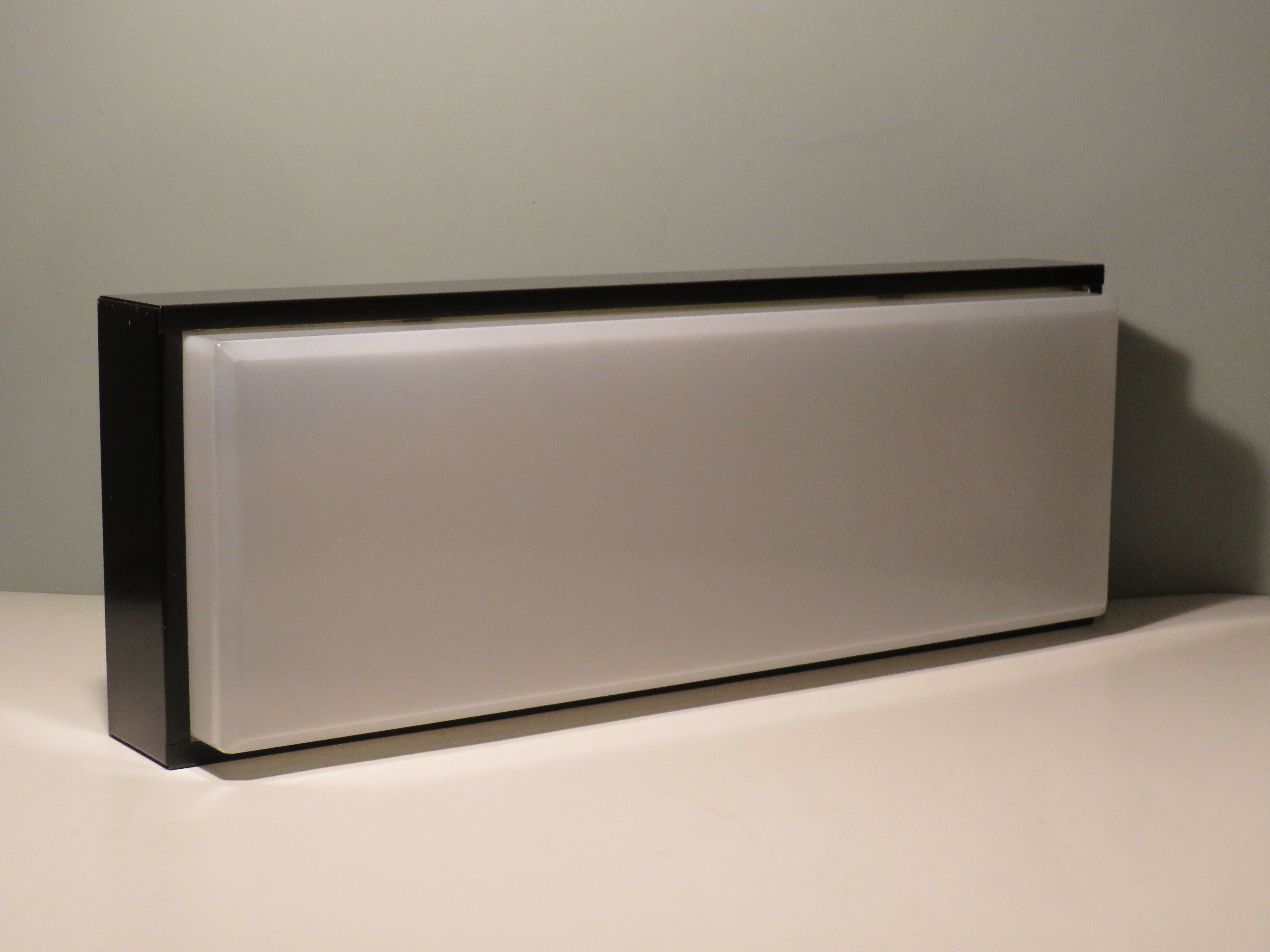 Ceiling lamp or rectangular wall lamp of Van Haute Belgique 1960s