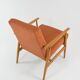 FOX terracotta curled armchair