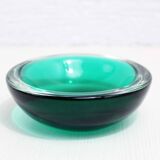 Green Murano glass ashtray
