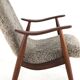 Mid century modern Armchair brown doodle (1) - total restoration - unique