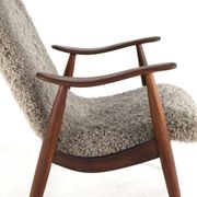 Fauteuil moderne du milieu du siècle en doodle marron (1) - restauration totale - unique