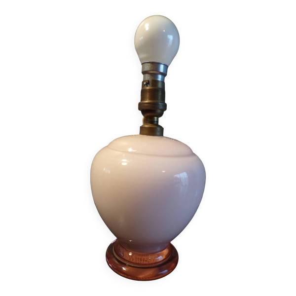Lampe verre rose 1930