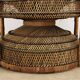 Vintage Emmanuelle de Kok armchair in wicker and bamboo 1970