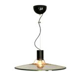 A glass pendant light, Italy 1970s