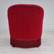 Fauteuil années 1950 design danois velours cerise