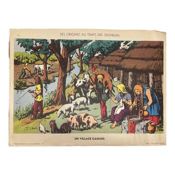 School poster Gallic Villages and Norman Plunder