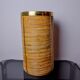 Rattan and brass umbrella stand, Italy, 1970