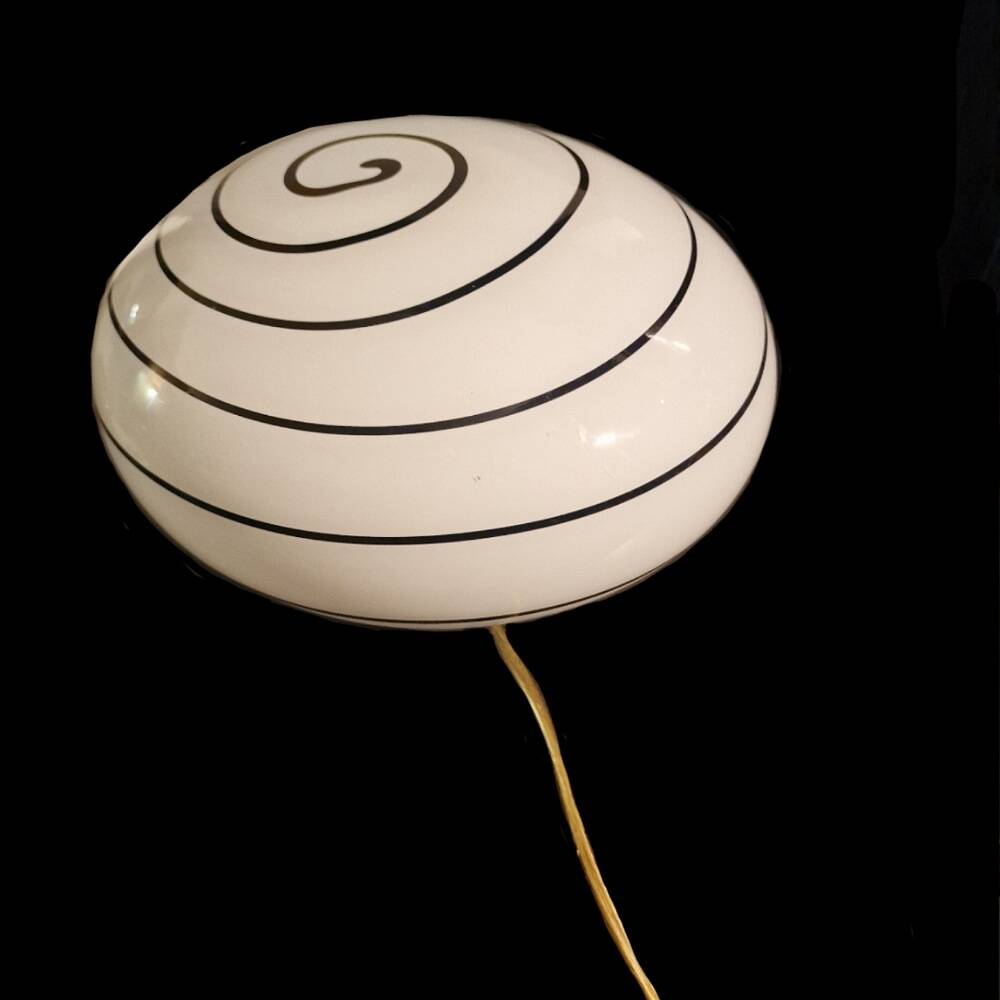 Vintage swirl zebra lamp by eglo 80s 90s