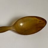 Spoon made of horn and silver metal