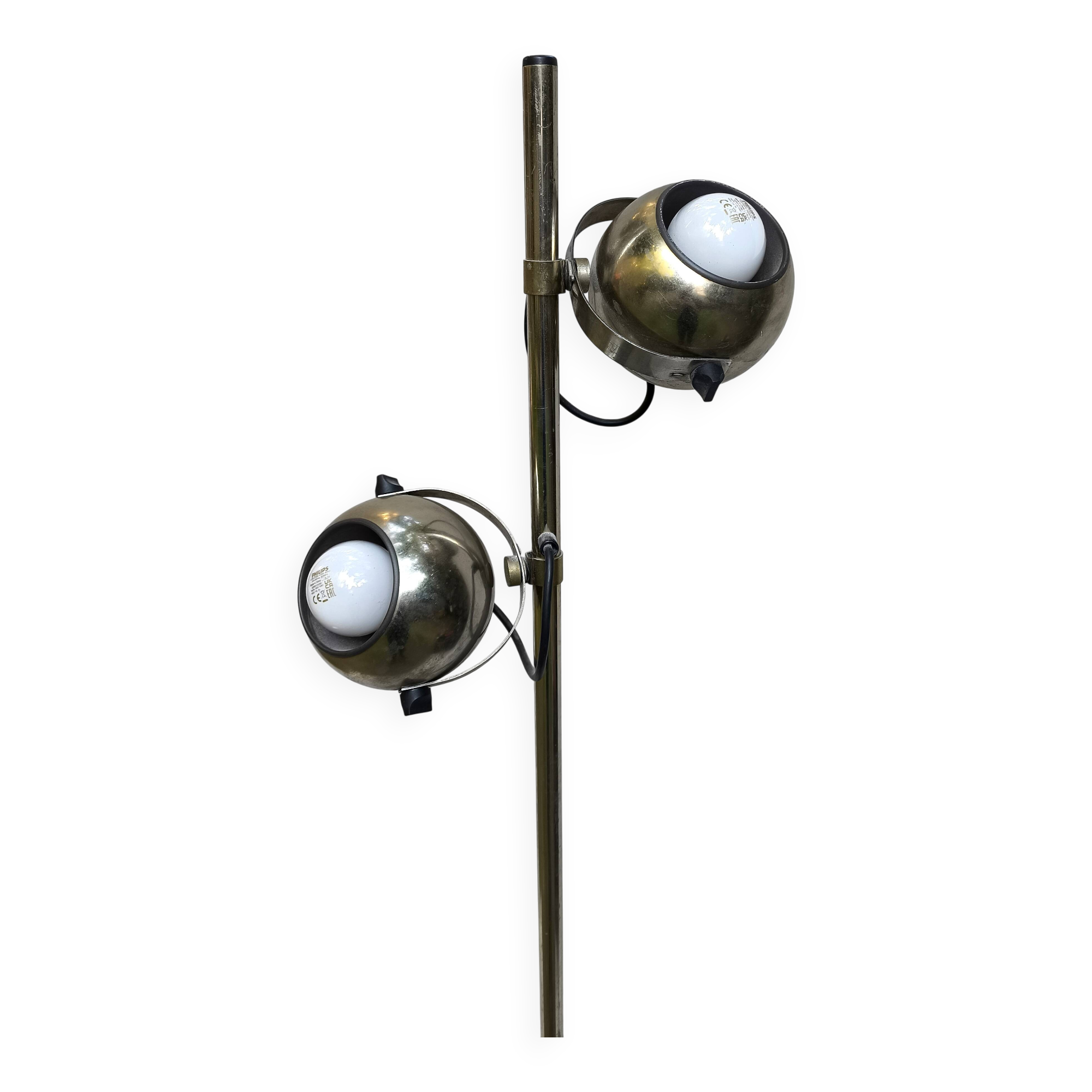 Vintage eyeball chrome floor lamp 1970